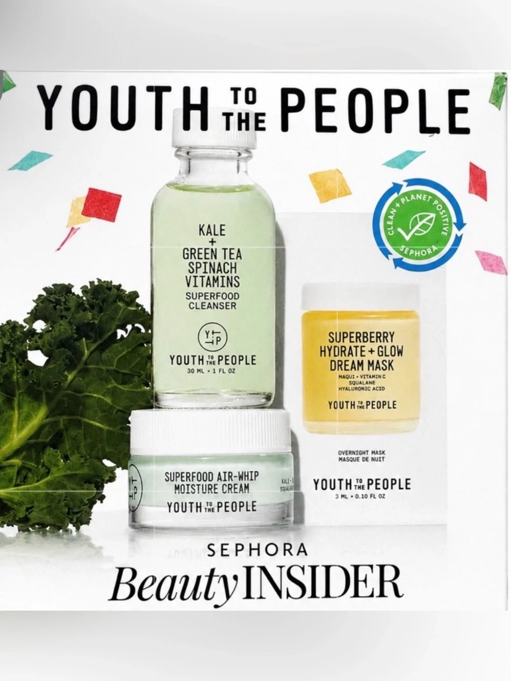 Youth to the People Cleanse & Hydrate Skincare Gift Set NIB